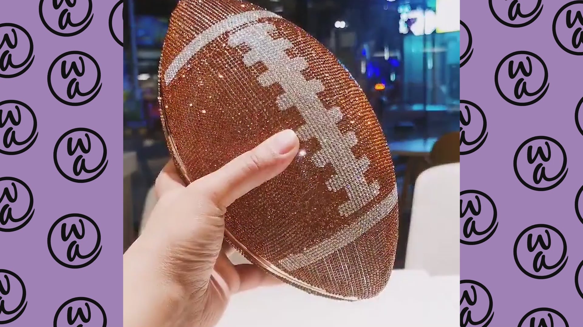 Is this gem-encrusted football the Super Bowl 2019 of bags?