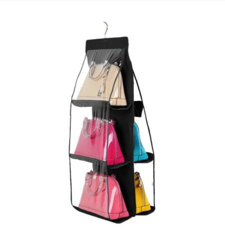 wolpin 6 Pocket Foldable Handbag Organisers Cover Dustproof Wardrobe  Storage Purse Organiser Hanging (90 x 35 cm) : : Home & Kitchen