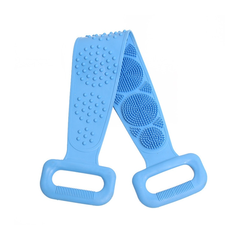 Dropship Silicone Back Scrubber Belt For Shower Exfoliating Foaming Body  Wash Strap Brush Bristles Massage Dots to Sell Online at a Lower Price