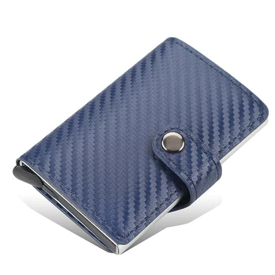 Wallets & Money Clips - Carbon w/ Buckle-Blue - Wonderful Addition