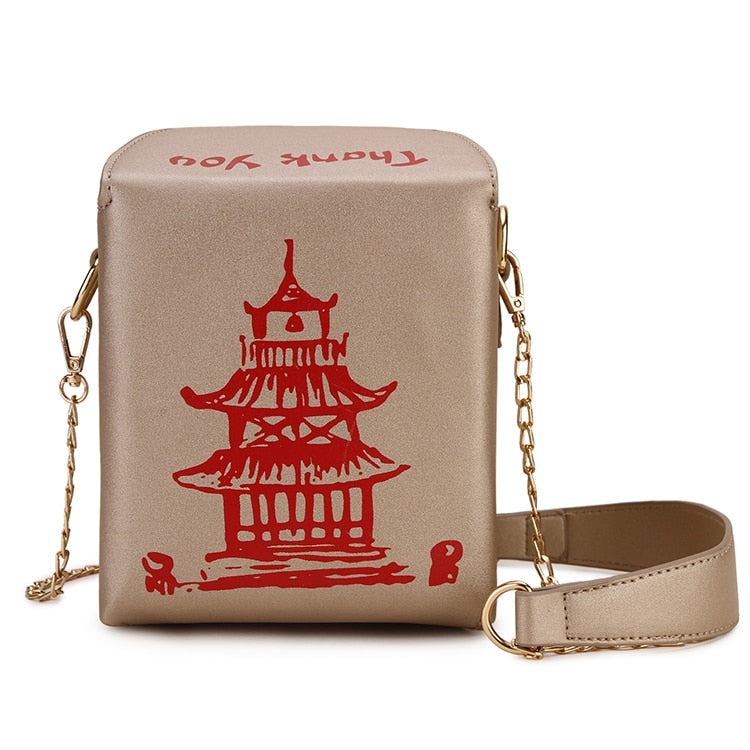 Boutique De FGG Chinese Takeout Box Style Designer Handbags